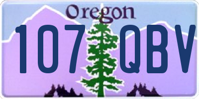 OR license plate 107QBV