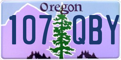 OR license plate 107QBY