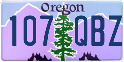 OR license plate 107QBZ