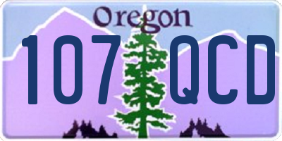 OR license plate 107QCD