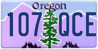 OR license plate 107QCE