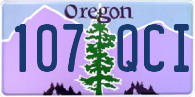 OR license plate 107QCI