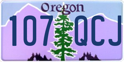 OR license plate 107QCJ