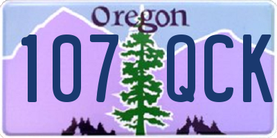 OR license plate 107QCK