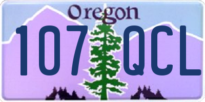 OR license plate 107QCL