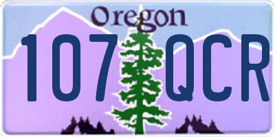 OR license plate 107QCR