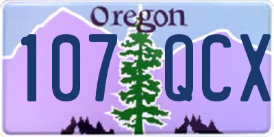 OR license plate 107QCX