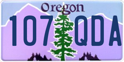 OR license plate 107QDA