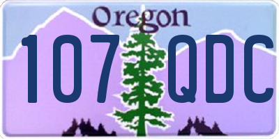 OR license plate 107QDC