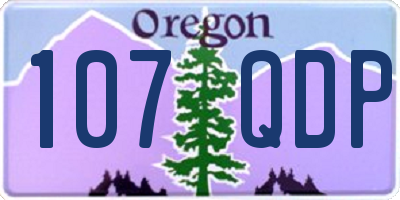 OR license plate 107QDP