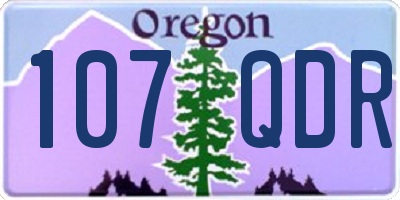 OR license plate 107QDR