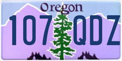 OR license plate 107QDZ