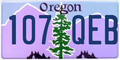 OR license plate 107QEB