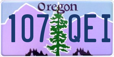 OR license plate 107QEI