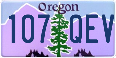 OR license plate 107QEV