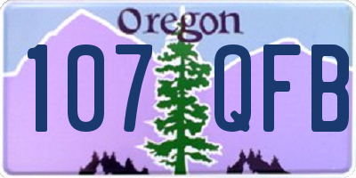 OR license plate 107QFB