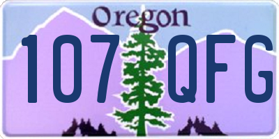 OR license plate 107QFG