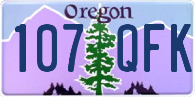 OR license plate 107QFK