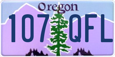 OR license plate 107QFL
