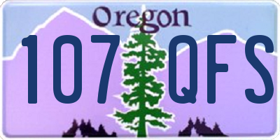 OR license plate 107QFS