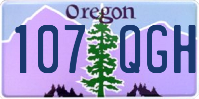 OR license plate 107QGH