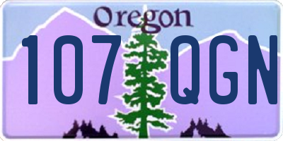 OR license plate 107QGN