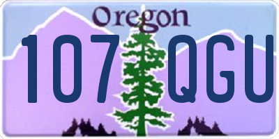 OR license plate 107QGU