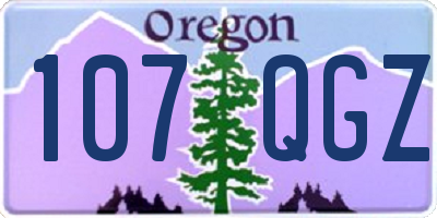 OR license plate 107QGZ