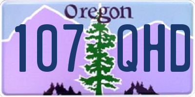 OR license plate 107QHD