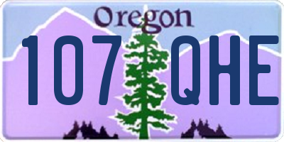 OR license plate 107QHE