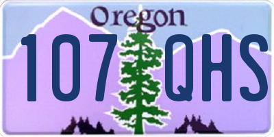 OR license plate 107QHS