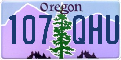 OR license plate 107QHU