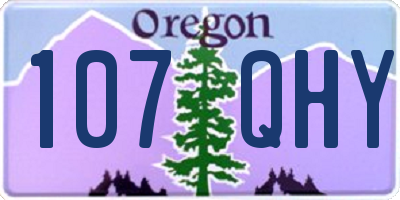 OR license plate 107QHY