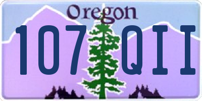 OR license plate 107QII