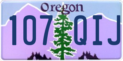 OR license plate 107QIJ