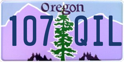 OR license plate 107QIL