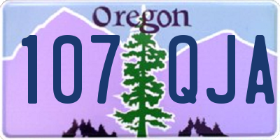 OR license plate 107QJA