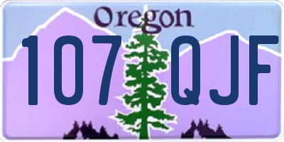 OR license plate 107QJF