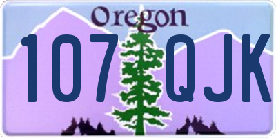 OR license plate 107QJK