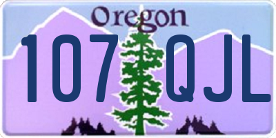 OR license plate 107QJL