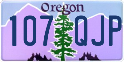 OR license plate 107QJP