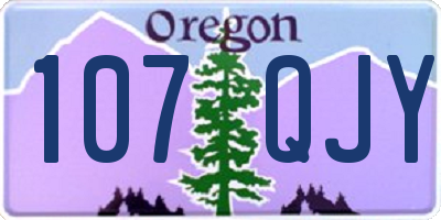 OR license plate 107QJY