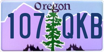 OR license plate 107QKB