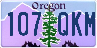 OR license plate 107QKM