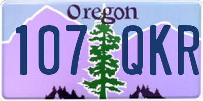 OR license plate 107QKR