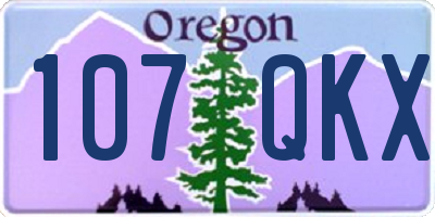 OR license plate 107QKX
