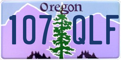 OR license plate 107QLF