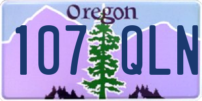 OR license plate 107QLN