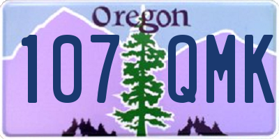 OR license plate 107QMK