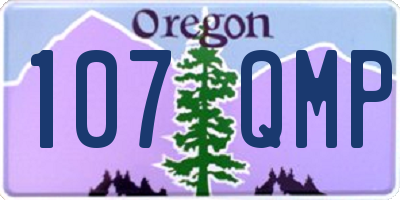 OR license plate 107QMP